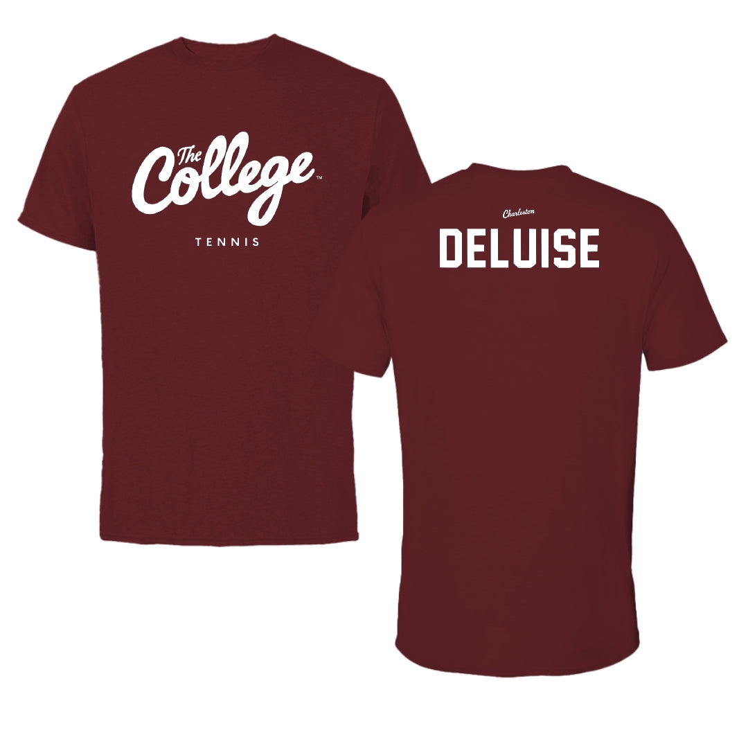College of Charleston (South Carolina) Tennis Maroon Tee - Bella Deluise