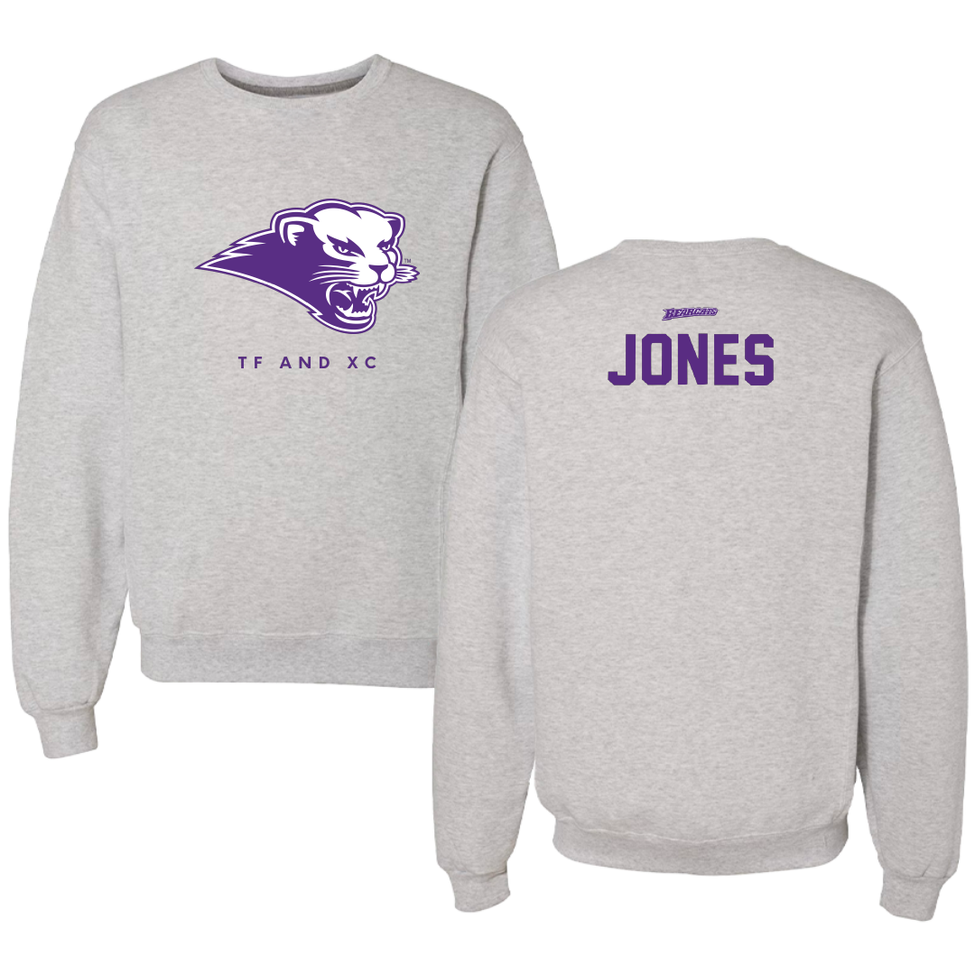 Southwest Baptist University TF and XC Gray Crewneck - Marcus Jones
