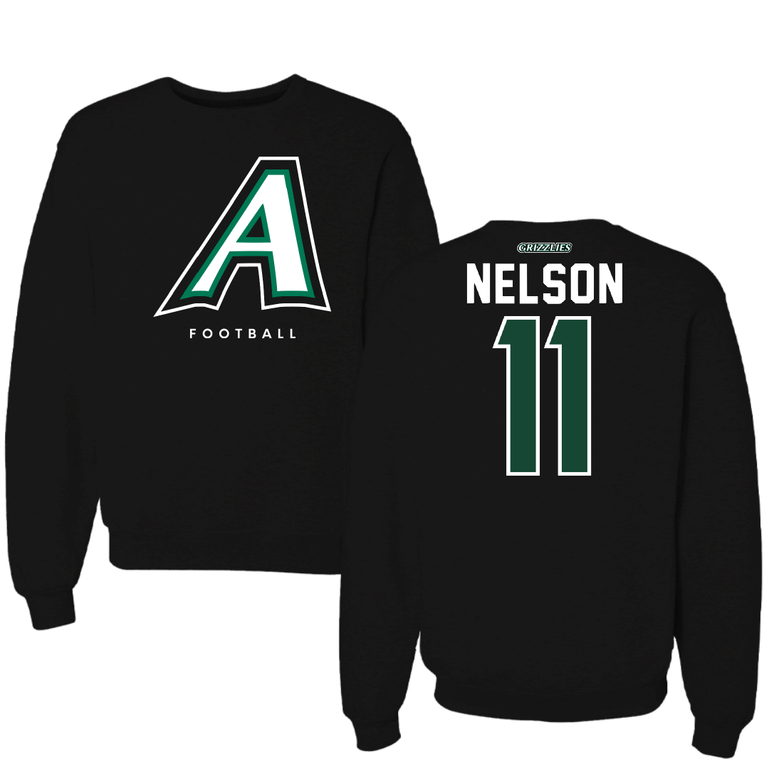 Adams State University Football Black Crewneck - #11 Chase Nelson