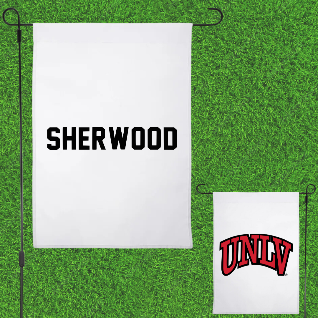 University of Nevada-Las Vegas TF and XC White Garden Flag - Kamari Sherwood