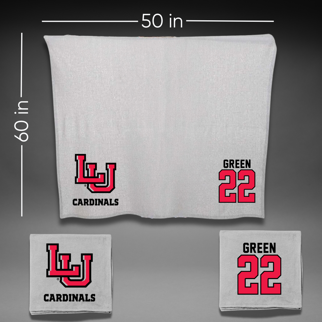 Lamar University Baseball Gray Blanket - #22 Gavin Green