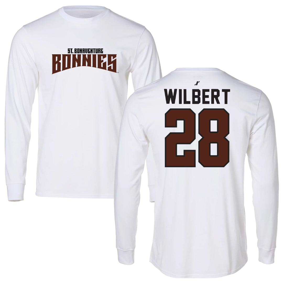 St. Bonaventure University Soccer White Classic Long Sleeve - #28 Andrew Wilbert