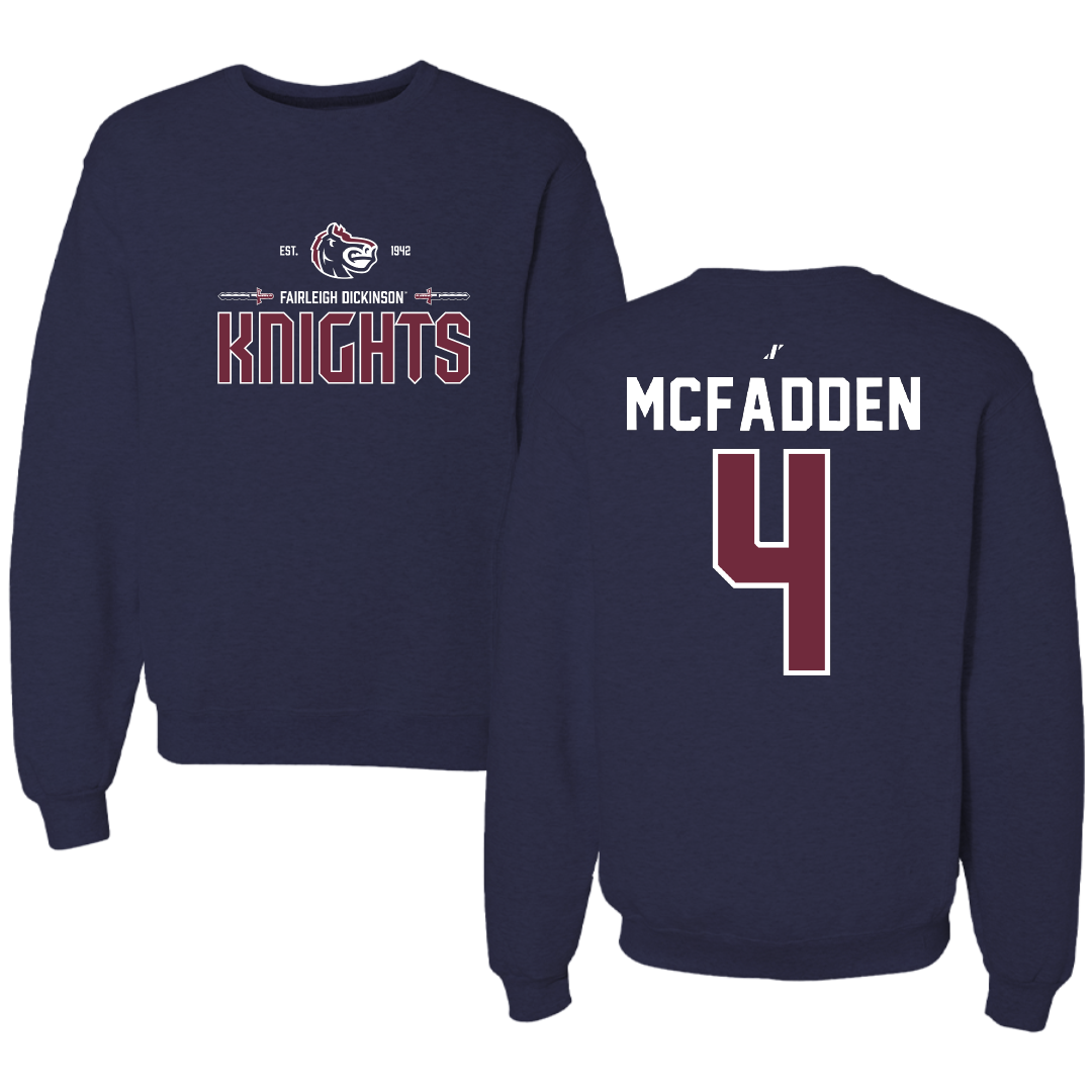 Fairleigh Dickinson University-Metropolitan Campus Volleyball Navy General Crewneck - #4 Dylan McFadden