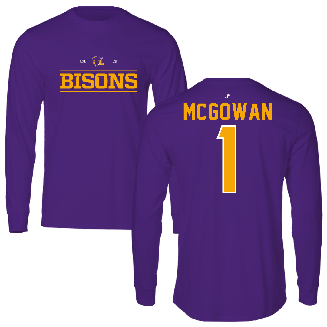 Lipscomb University Basketball Purple General Long Sleeve - #1 Claira McGowan