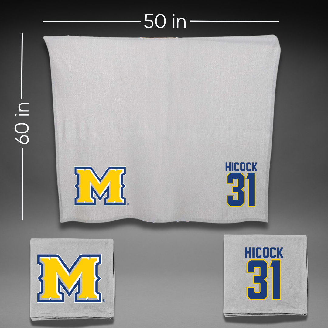 McNeese State University Soccer Gray Blanket - #31 Riley Hicock