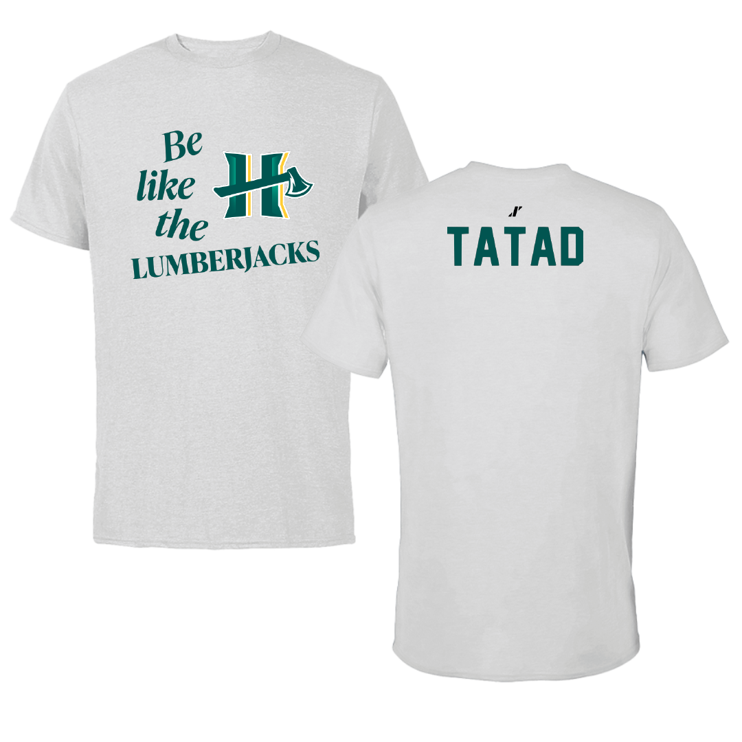 Cal Poly Humboldt Wrestling Light Gray Be Like Us Tee - Caleb Tatad