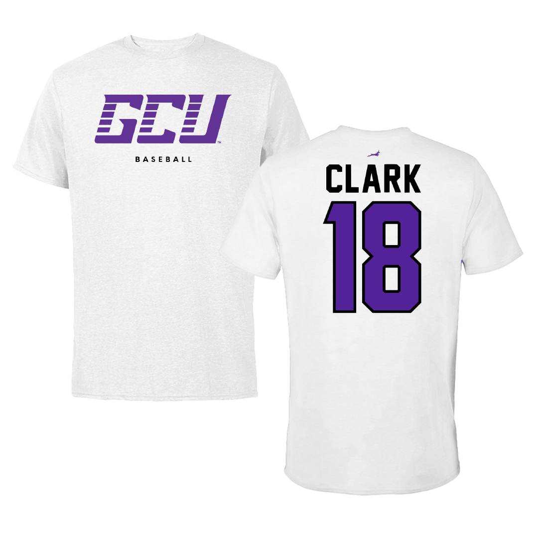Grand Canyon University Baseball White Performance Tee - #18 Ross Clark
