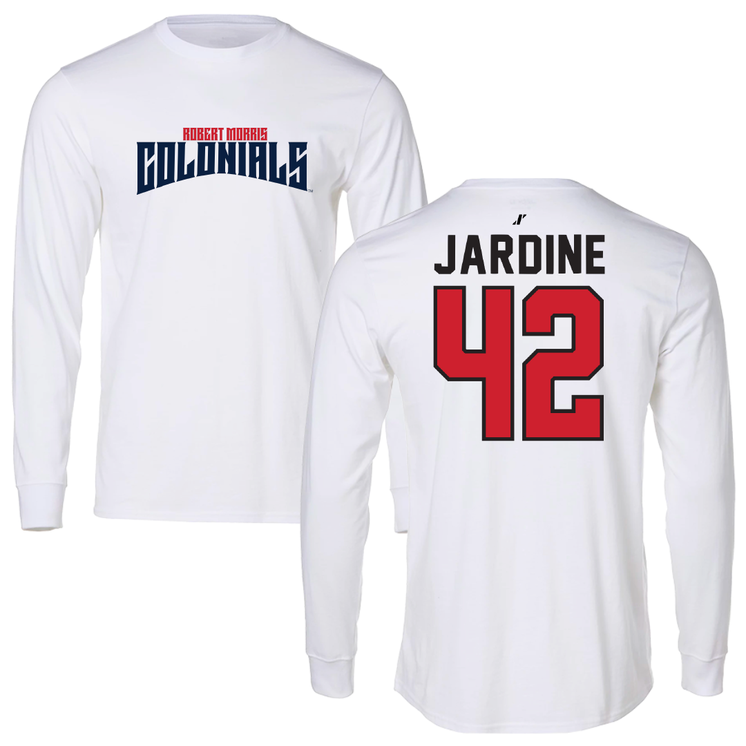 Robert Morris University Softball White Classic Long Sleeve - #42 Katlyn Jardine