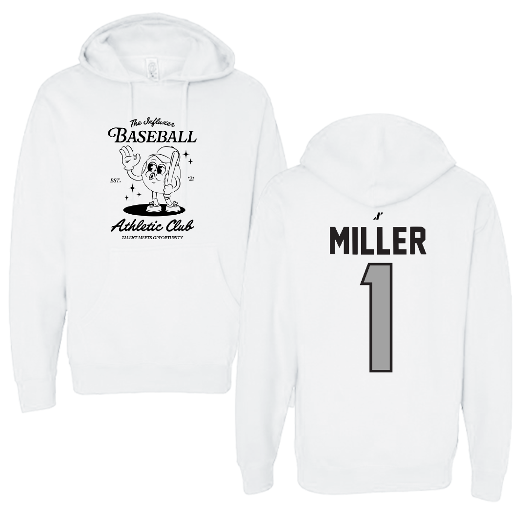 Baseball White Influxer Athletic Club Hoodie - #1 Grant Miller