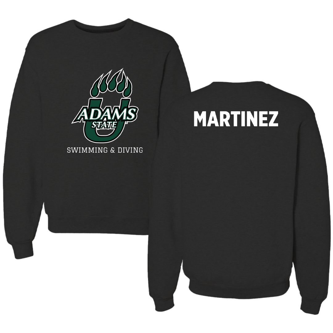Adams State University Swimming & Diving Black State Crewneck - Ryley Martinez