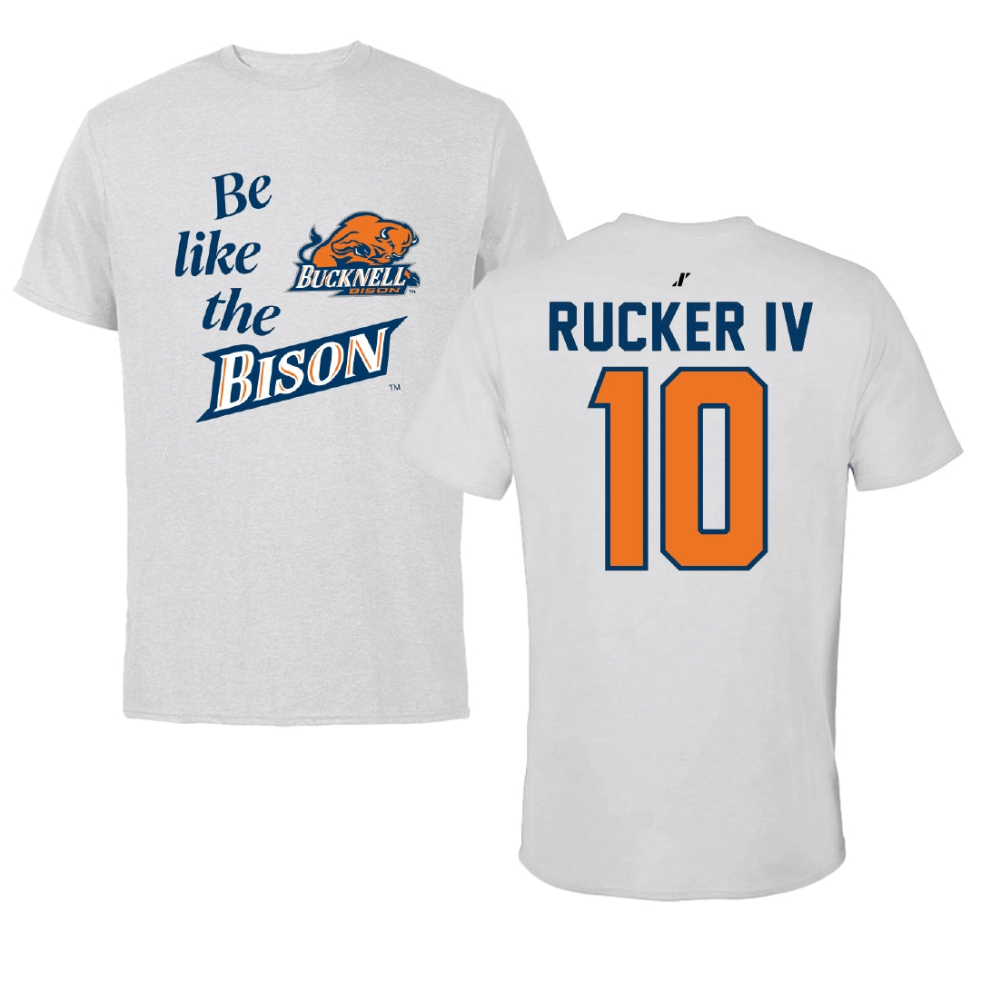Bucknell University Football Light Gray Be Like Us Tee - #10 Ralph Rucker IV