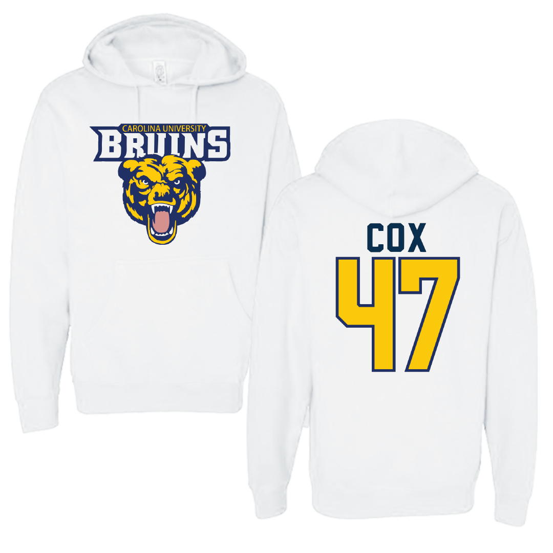 Carolina University Baseball White Hoodie - #47 Ben Cox
