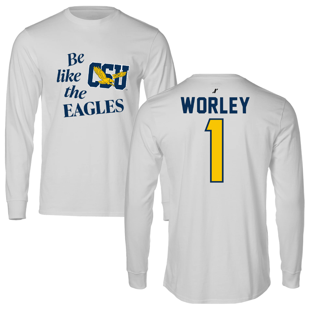 Coppin State University Basketball Light Gray Be Like Us Performance Long Sleeve - #1 Cire Worley