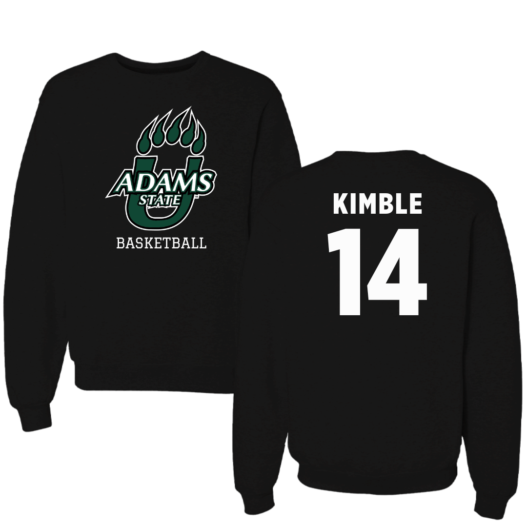 Adams State University Basketball Black State Crewneck - #14 Cam Kimble