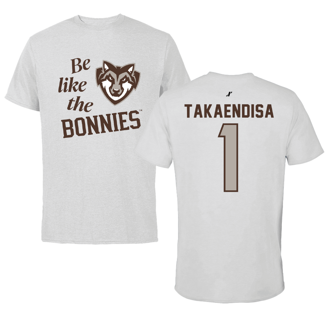 St. Bonaventure University Rugby Light Gray Be Like Us Performance Tee - #1 Tanya Takaendisa