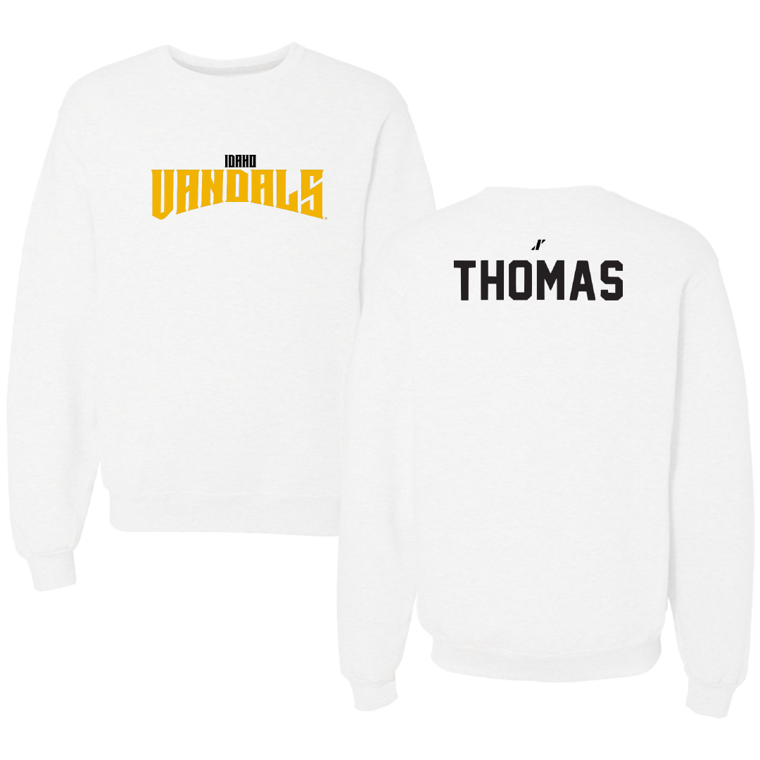 University of Idaho TF and XC White Classic Crewneck - Reid Thomas