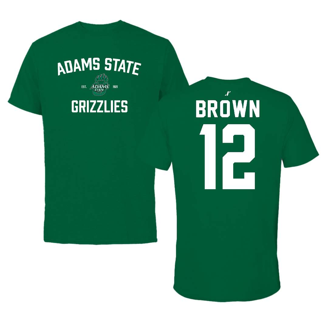 Adams State University Baseball Green General Tee - #12 Payton Brown