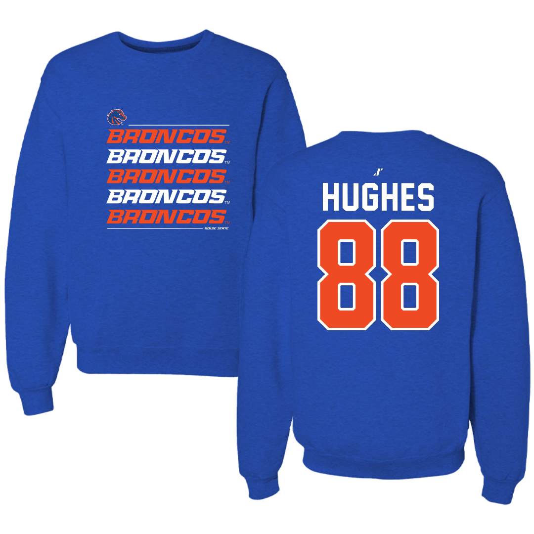 Boise State University Softball Blue General Crewneck - #88 Chloe Hughes