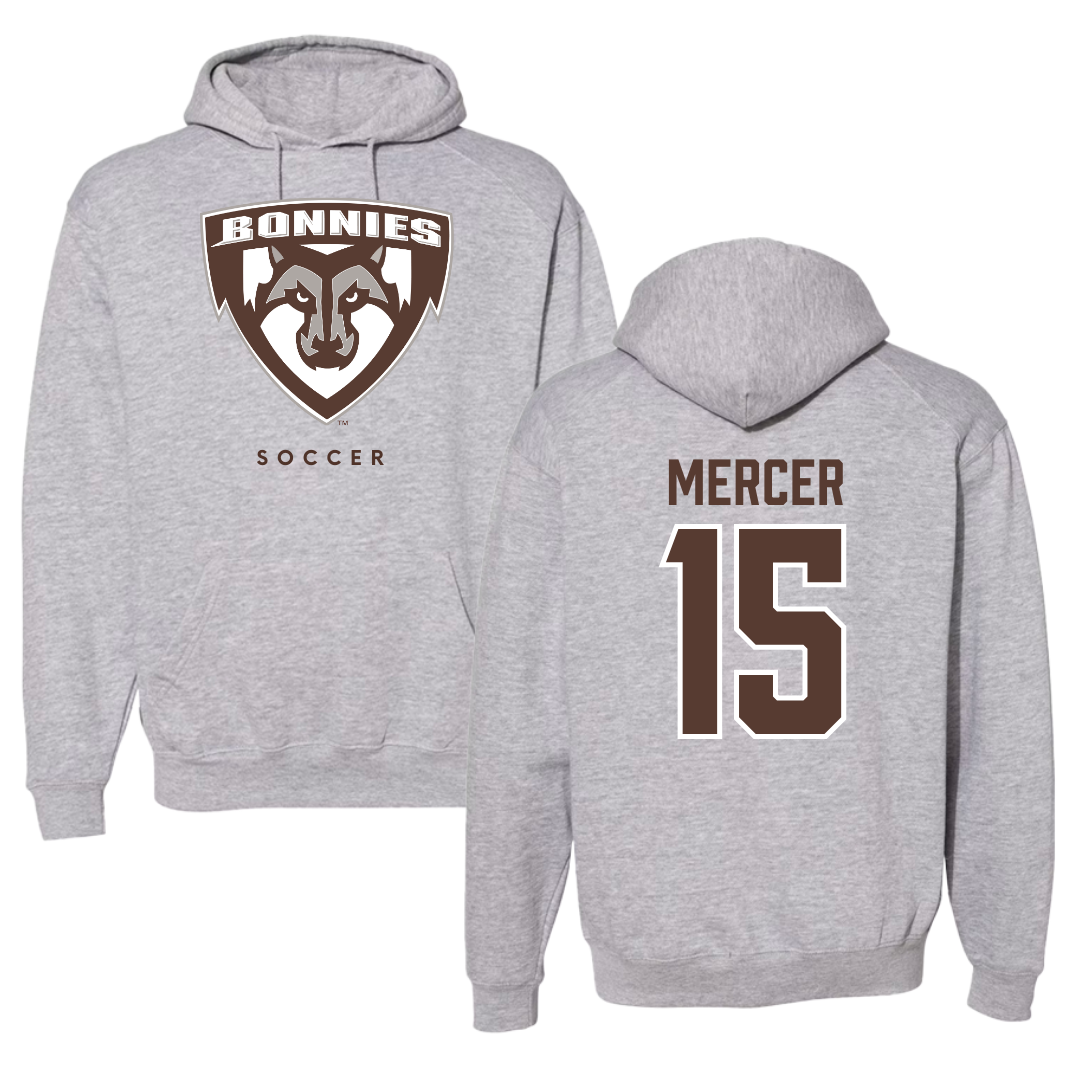St. Bonaventure University Soccer Gray Hoodie - #15 Dean Mercer