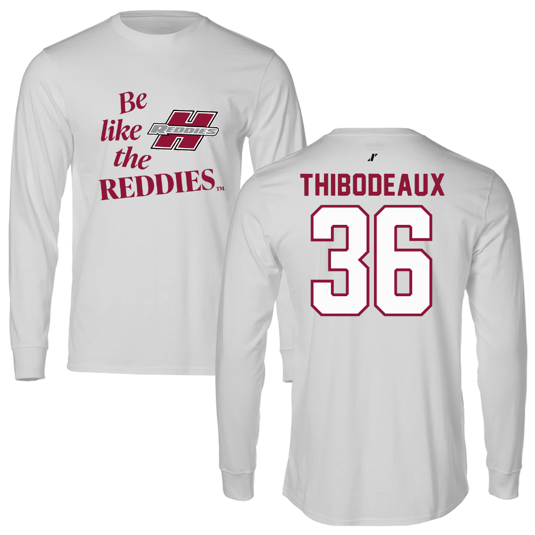 Henderson State University Football Light Gray Be Like Us Long Sleeve - #36 Eric Thibodeaux