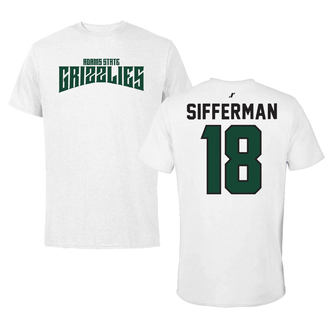 Adams State University Baseball White Classic Tee - #18 Ray Sifferman