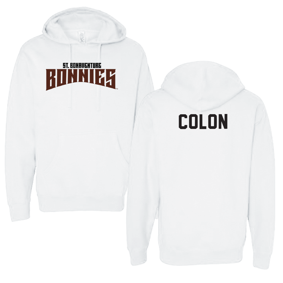 St. Bonaventure University Swimming & Diving White Classic Hoodie - Daciana Colon