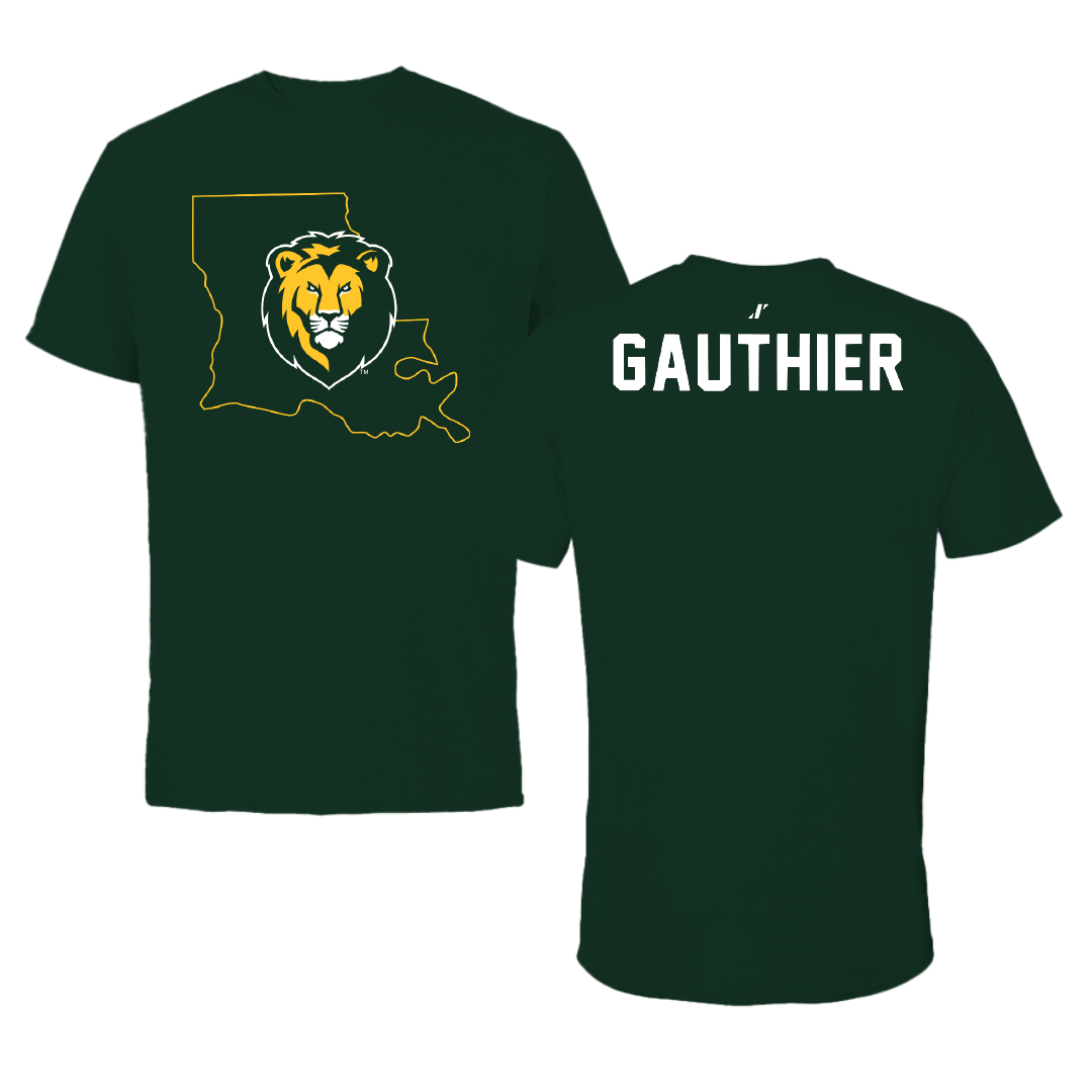 Southeastern Louisiana University Cheer Forest Green State Tee - Megyn Gauthier