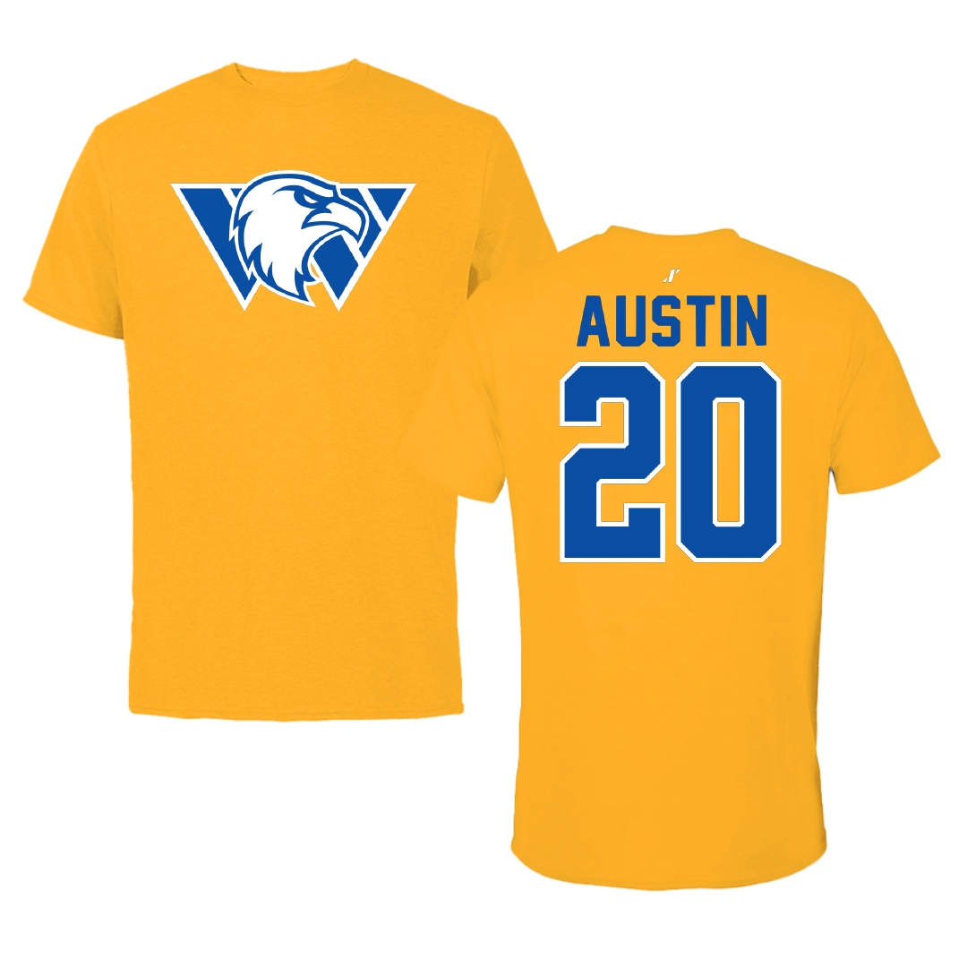 Williams Baptist University Basketball Gold Performance Tee - #20 Taliyah Austin