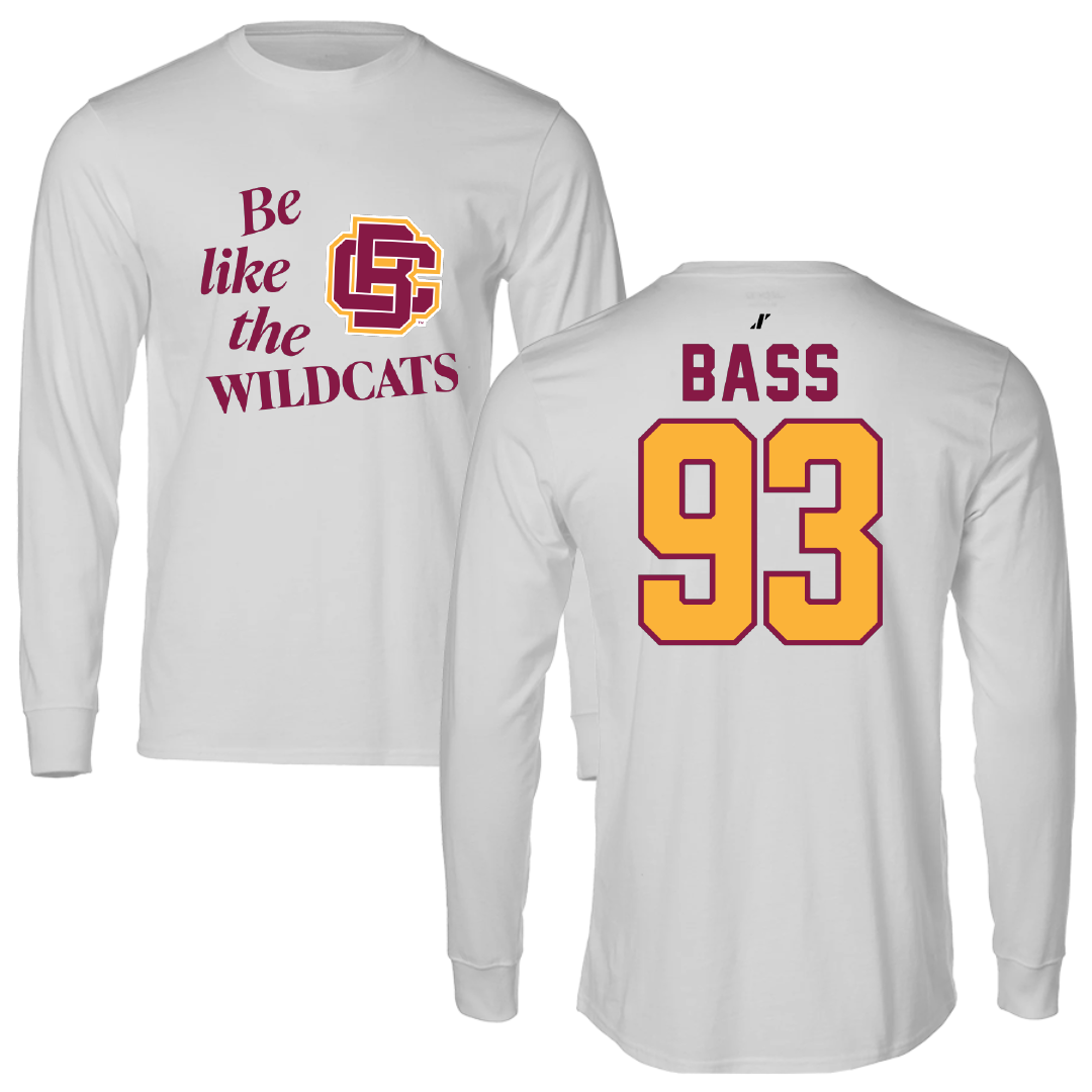 Bethune-Cookman University Football Light Gray Be Like Us Performance Long Sleeve - #93 Cornelious Bass