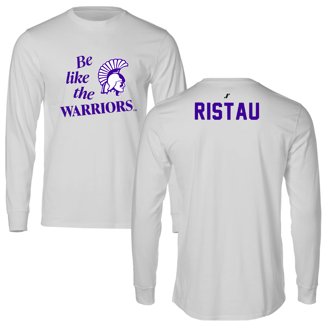 Winona State University Tennis Light Gray Be Like Us Long Sleeve - Lainy Ristau