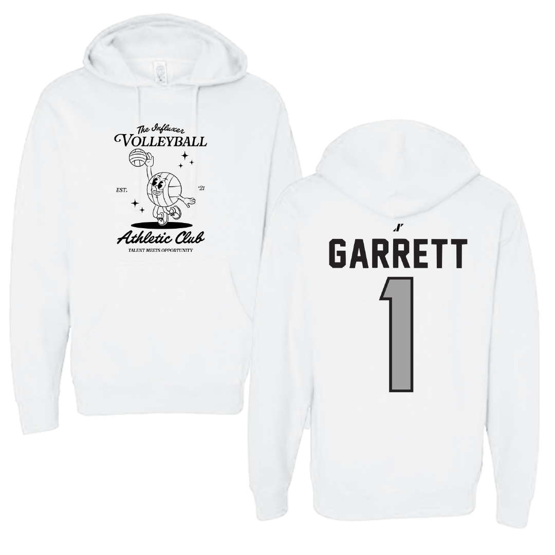 Volleyball White Influxer Athletic Club Hoodie - #1 Ellie Garrett