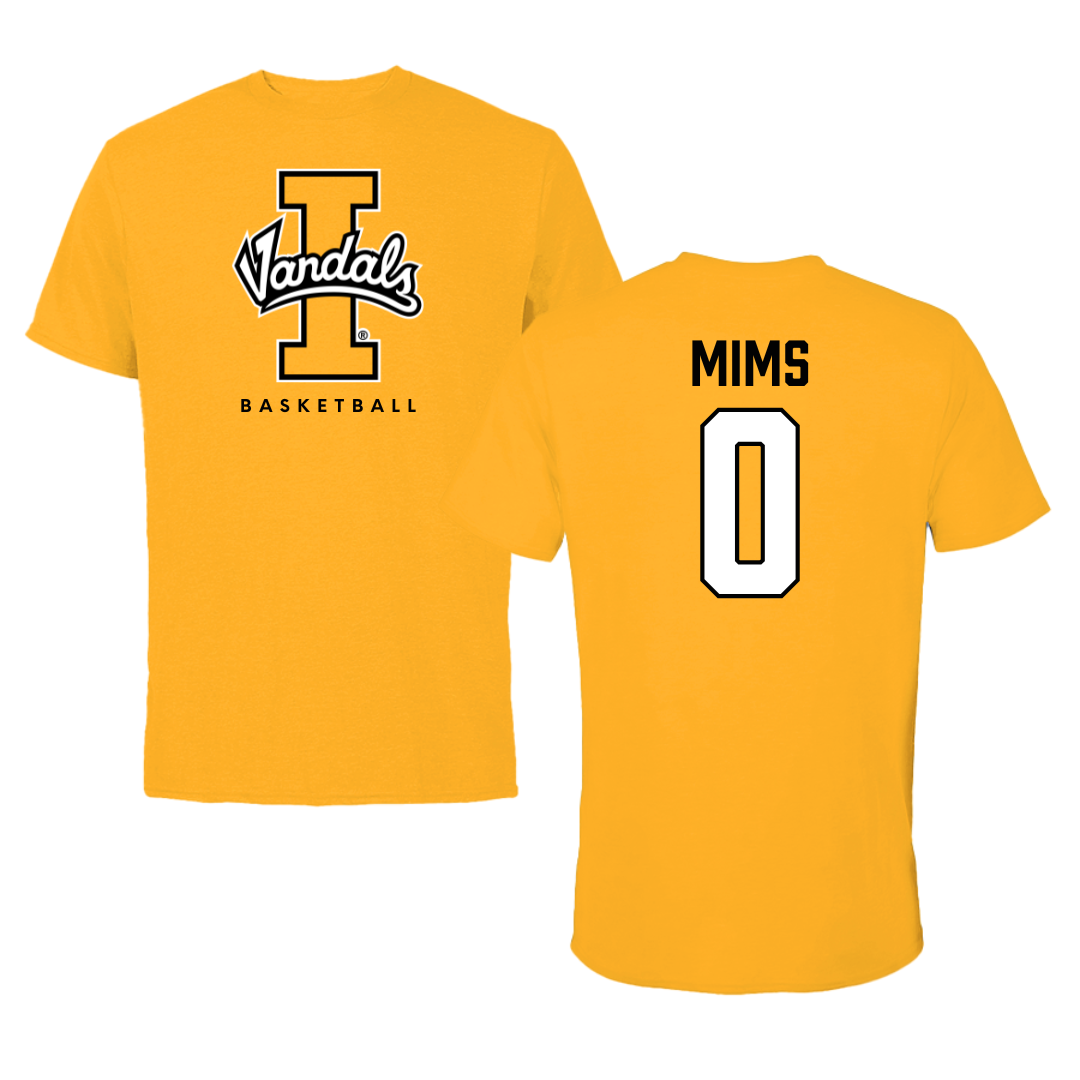 University of Idaho Basketball Gold Performance Tee - #0 Julius Mims