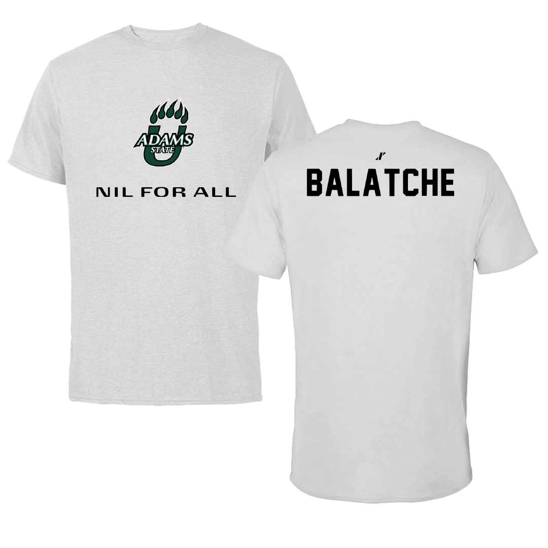 Adams State University Basketball Light Gray NIL for ALL Tee - Duncan Balatche