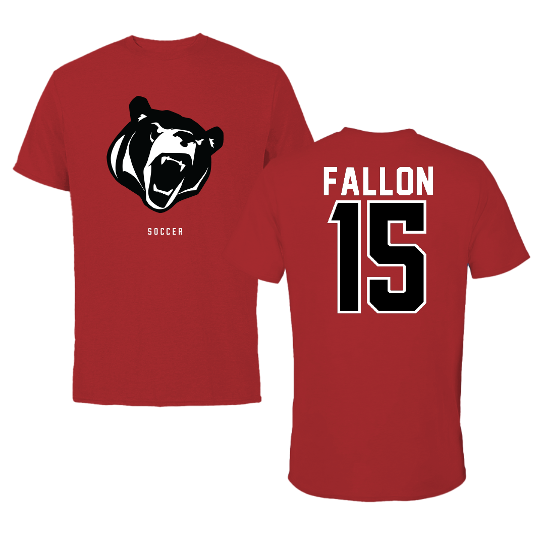 Lenoir-Rhyne University Soccer Canvas Red Bears Tee - #15 Connor Fallon