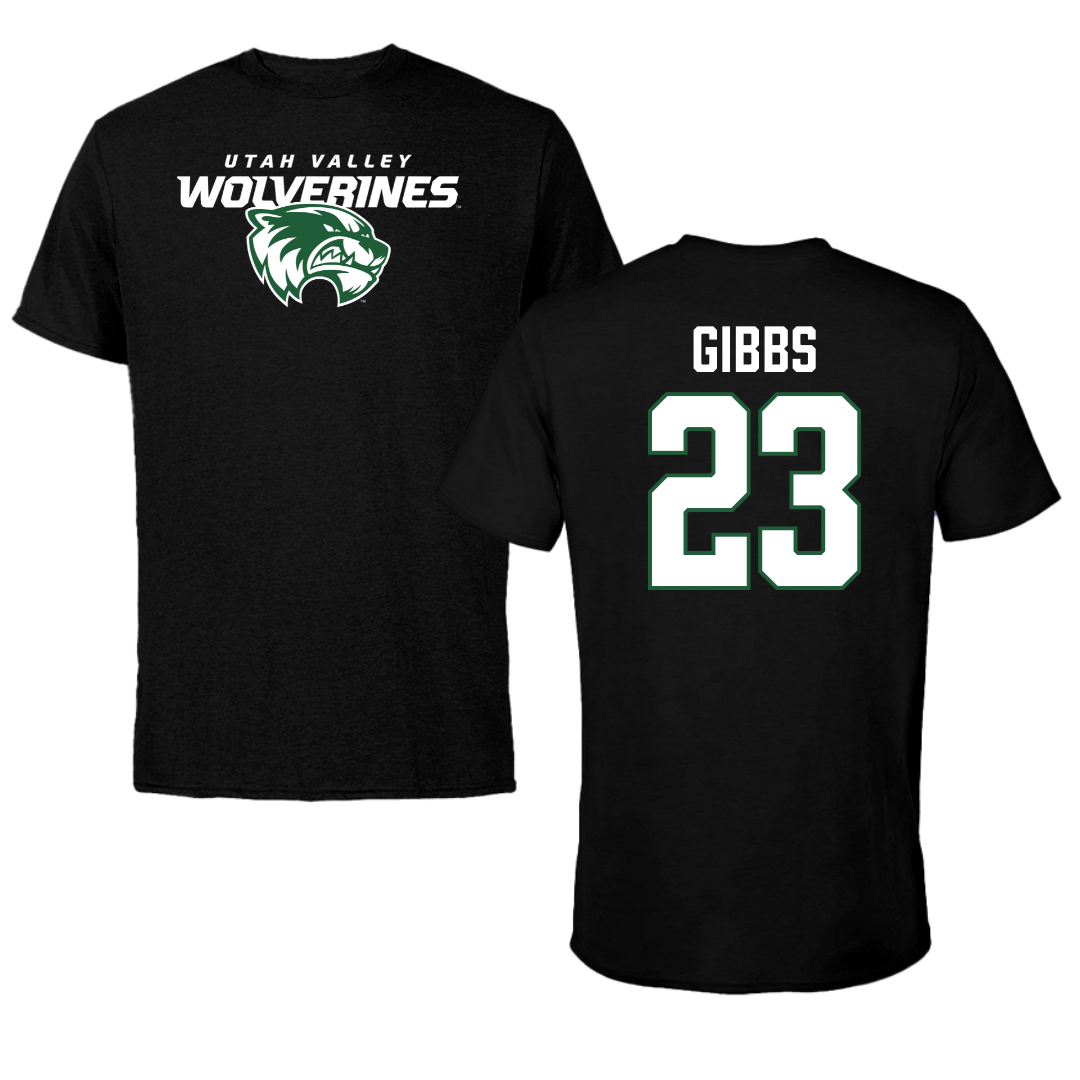 Utah Valley University Softball Black Wolverines Performance Tee - #23 Megan Gibbs