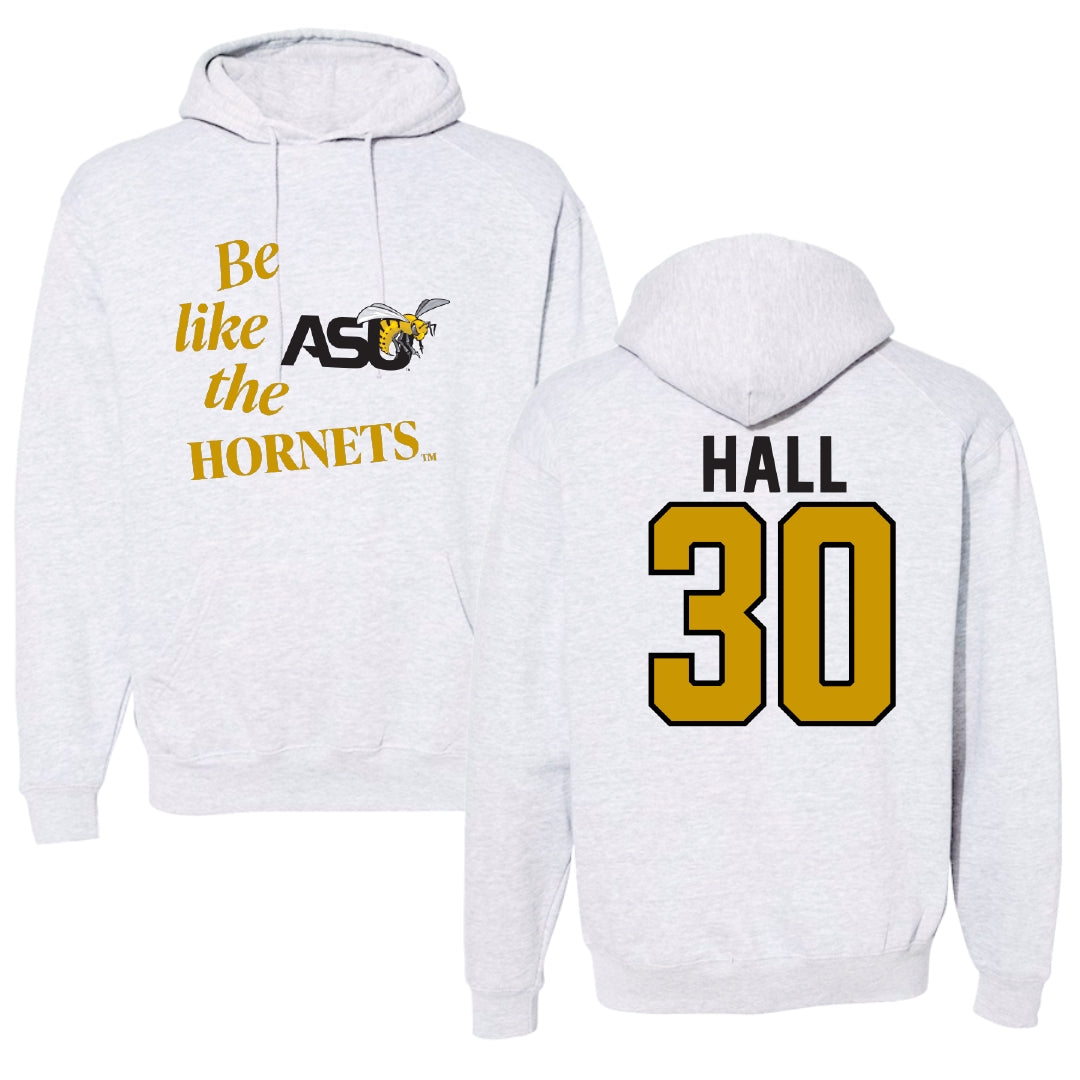 Alabama State University Basketball Light Gray Be Like Us Hoodie - #30 Anaja Hall