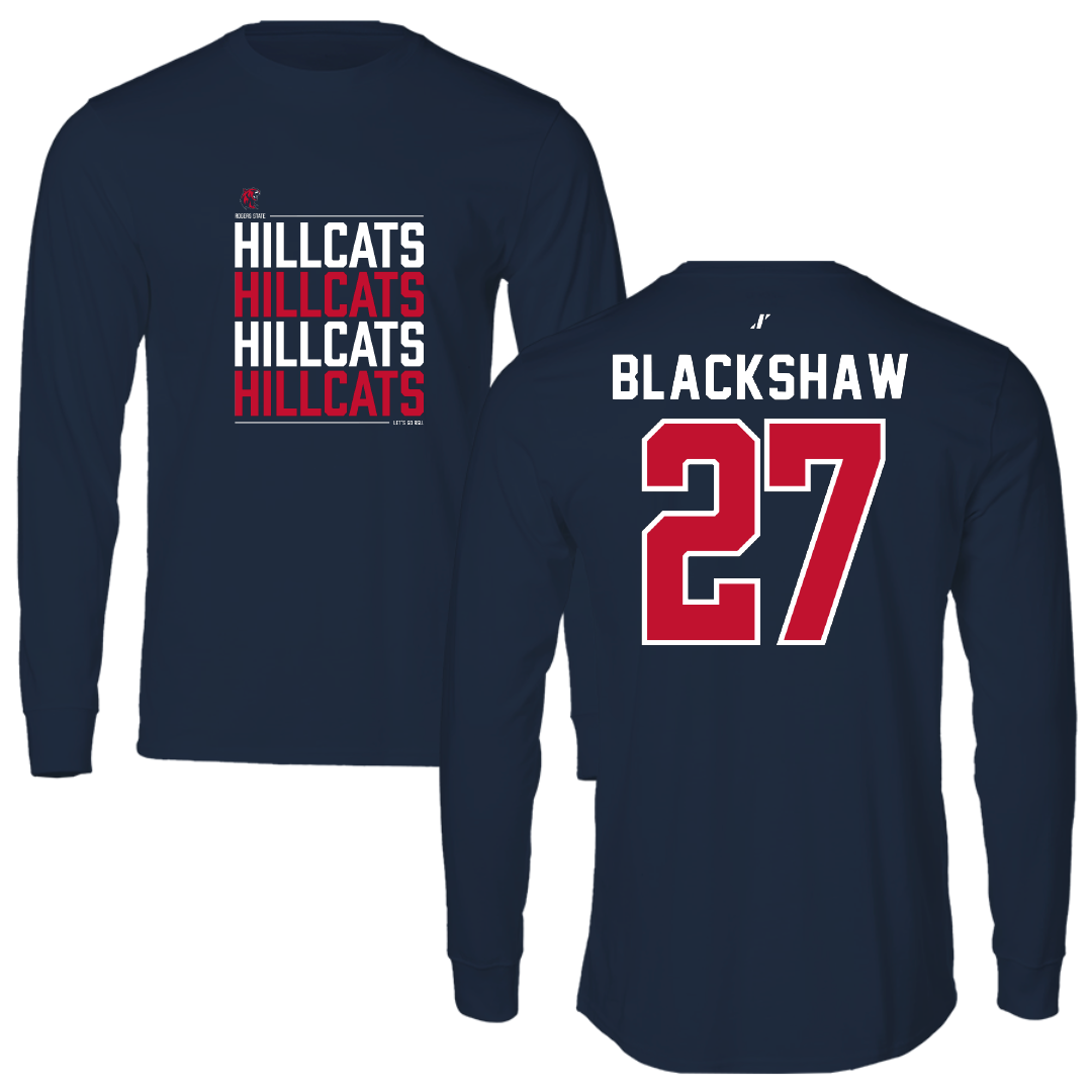 Rogers State University Baseball Navy General Long Sleeve - #27 Geovanni Blackshaw