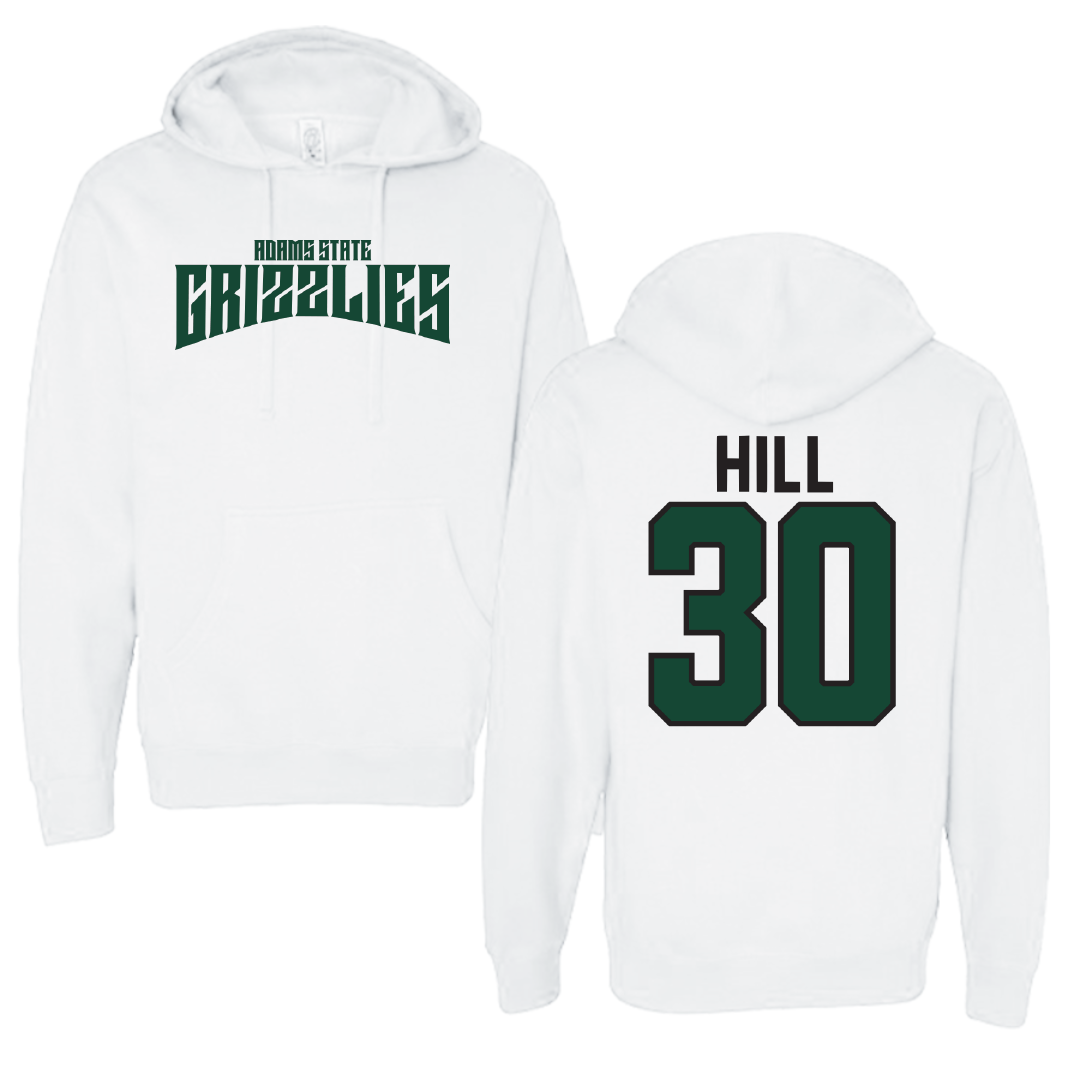 Adams State University Basketball White Classic Hoodie - #30 Taejhuan Hill