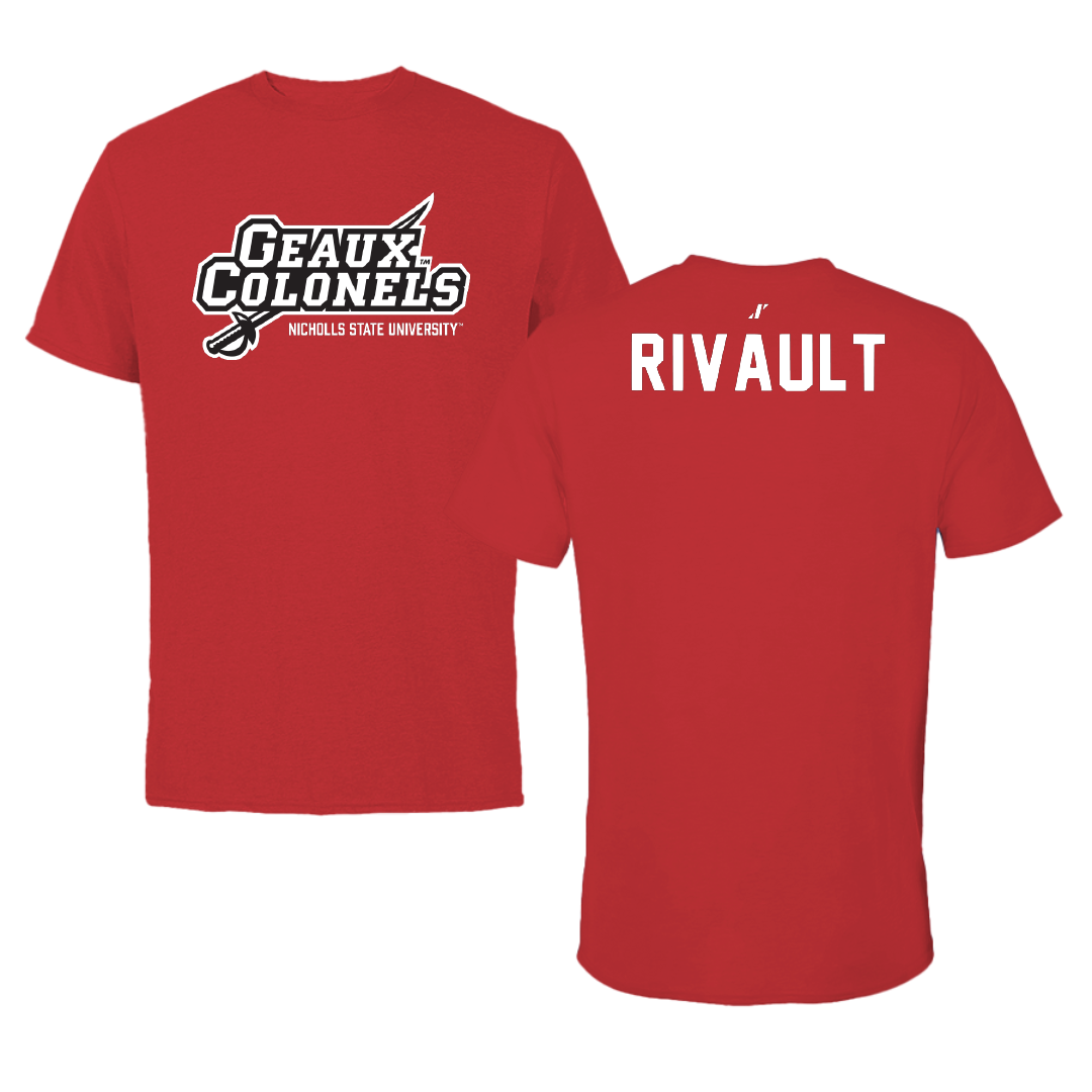 Nicholls State University TF and XC Red General Performance Tee - Isabella Rivault