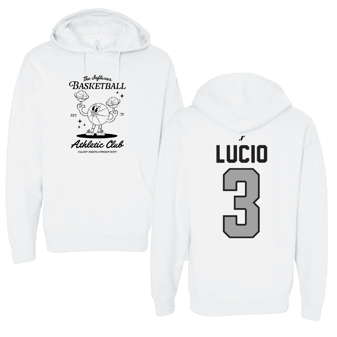 Basketball White Influxer Athletic Club Hoodie - #3 Emma Lucio