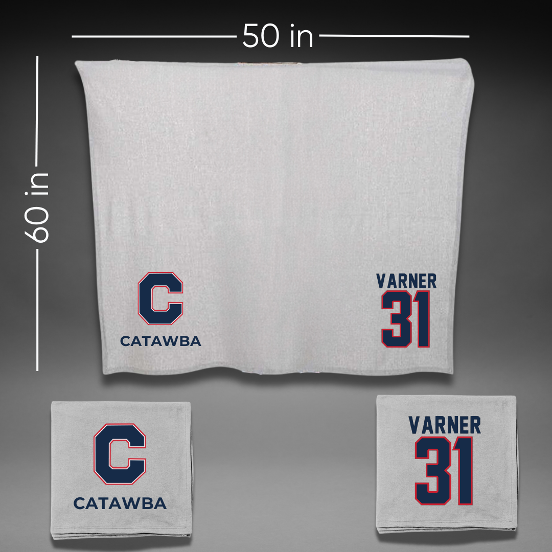 Catawba College Lacrosse Gray Blanket - #31 Xan Varner