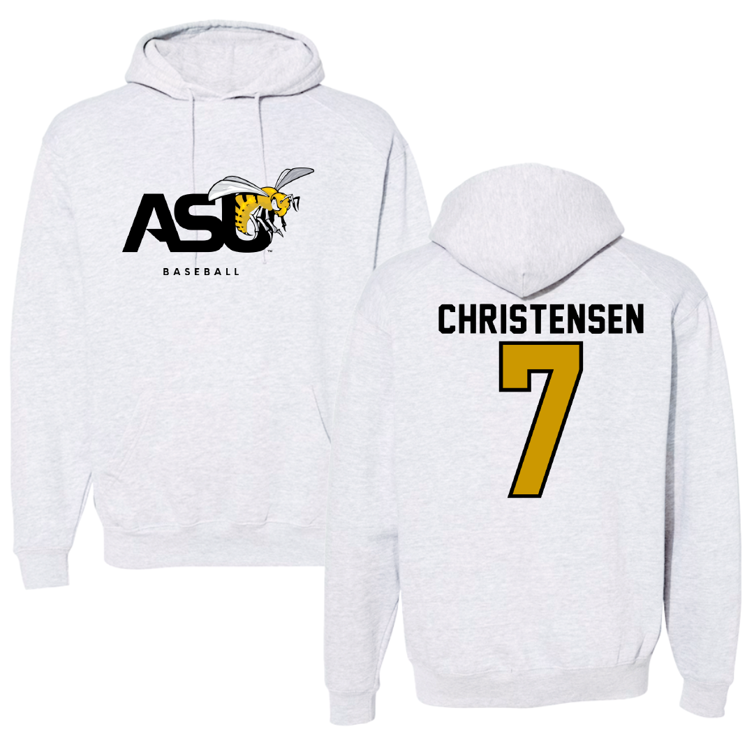 Alabama State University Baseball Gray Hoodie - #7 Jaxon Christensen