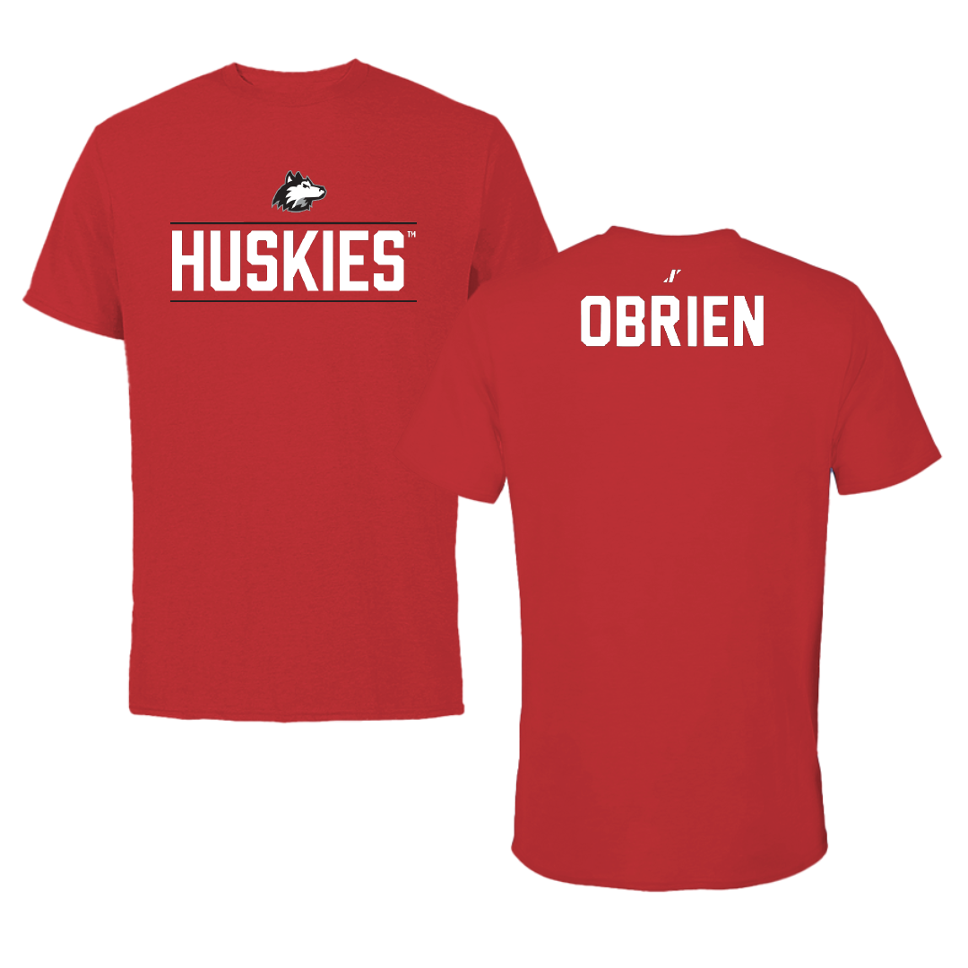 Northern Illinois University Wrestling Red General Tee - Lucan OBrien
