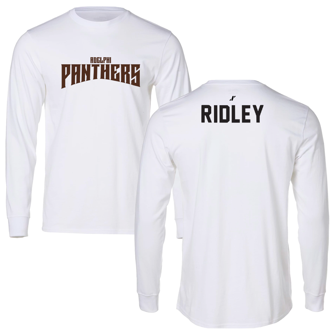 Adelphi University TF and XC White Classic Performance Long Sleeve - Bryce Ridley