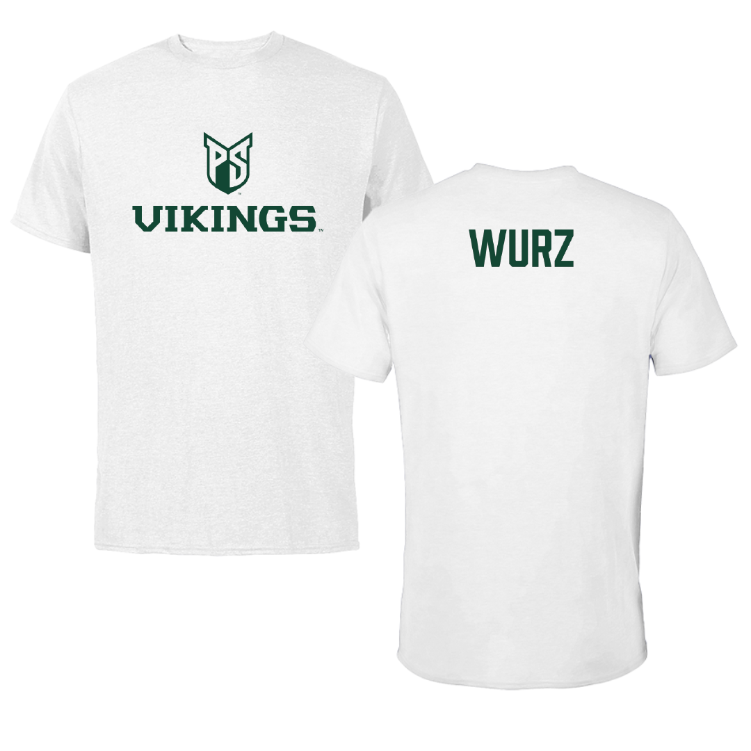 Portland State University TF and XC White Performance Tee - Jackson Wurz