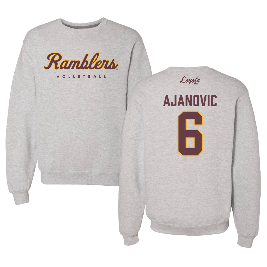Loyola University-Chicago Volleyball Gray Crewneck - #6 Esma Ajanovic