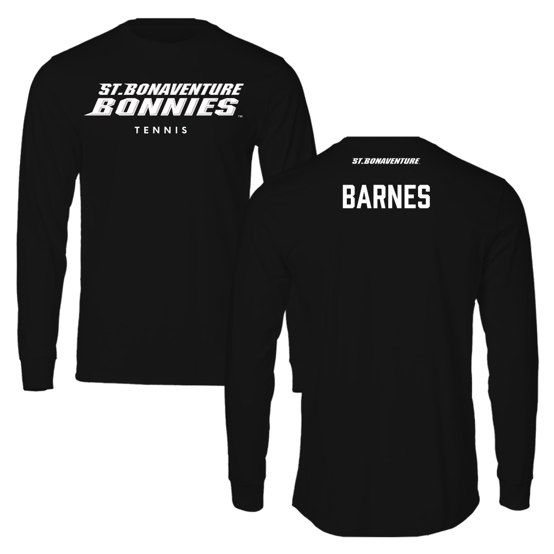 St. Bonaventure University Tennis Black Performance Long Sleeve - Kelly Barnes