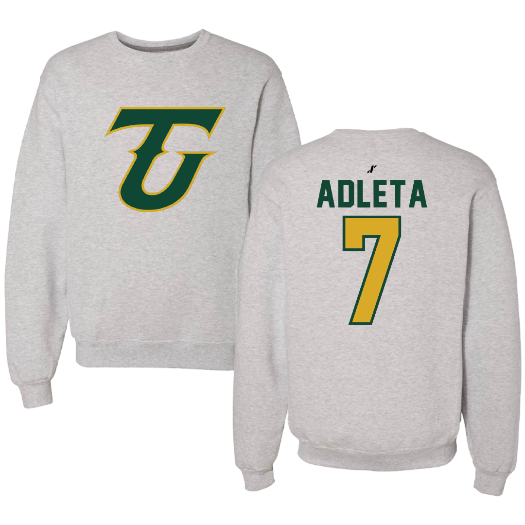 Tiffin University Soccer Light Gray Crewneck - #7 Jenna Adleta
