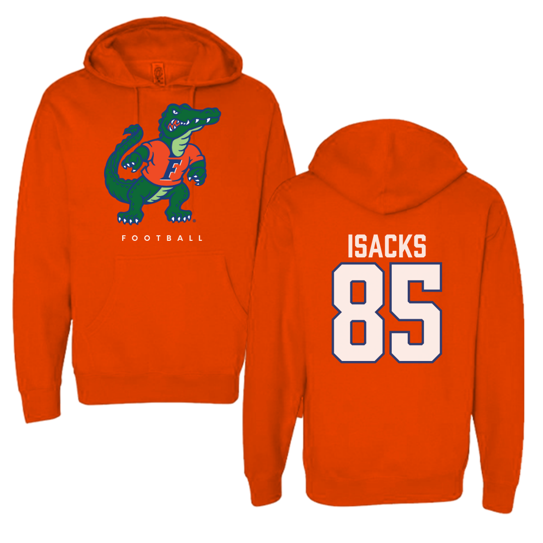 University of Florida Football Orange Hoodie - #85 Scott Isacks