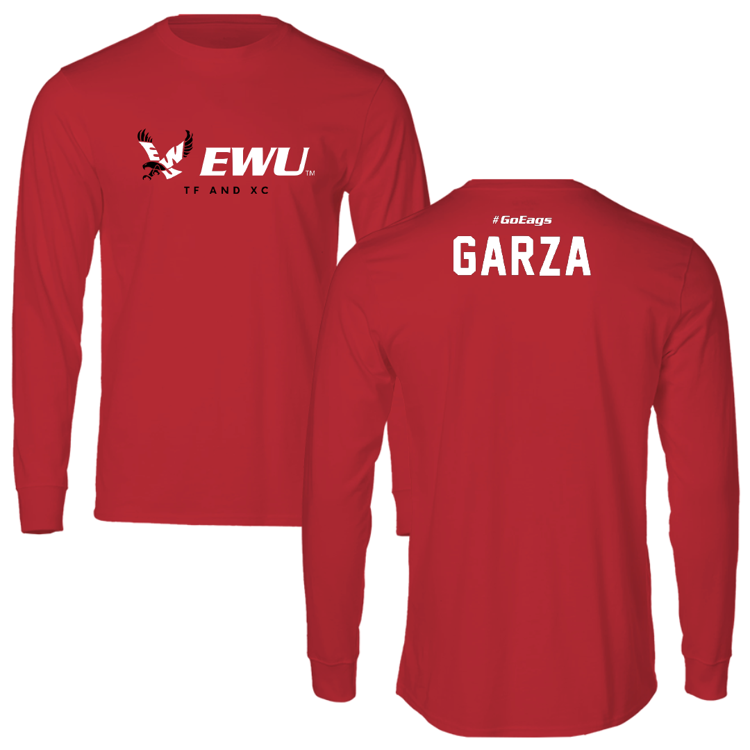 Eastern Washington University TF and XC Red Long Sleeve - Blake Garza